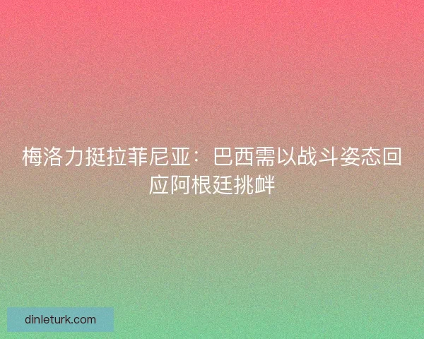 梅洛力挺拉菲尼亚:巴西需以战斗姿态回应阿根廷挑衅 梅洛力挺拉菲尼亚:巴西需以战斗姿态回应阿根廷挑衅